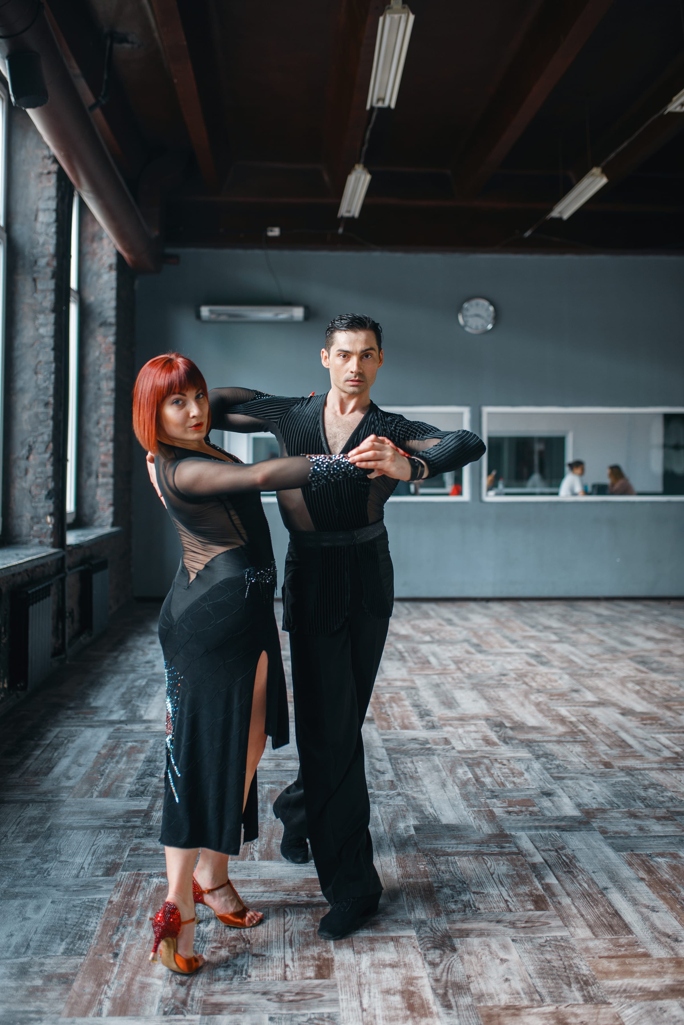 Couple in a ballroom dance pose